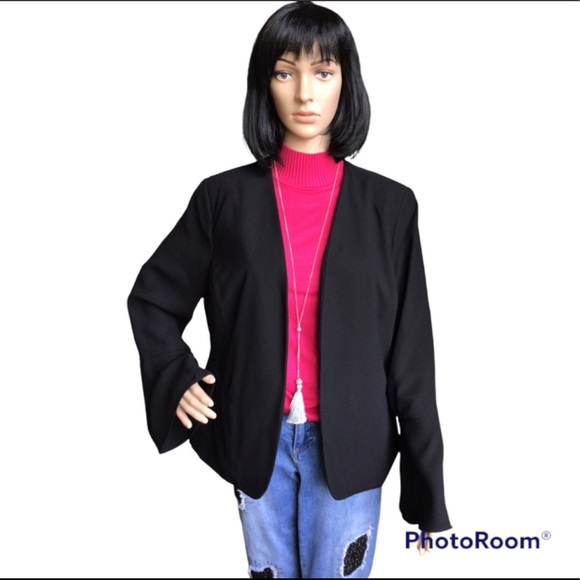 Jackets & Blazers - Black Jacket - ONE brand Fully lined, Bell Sleeves